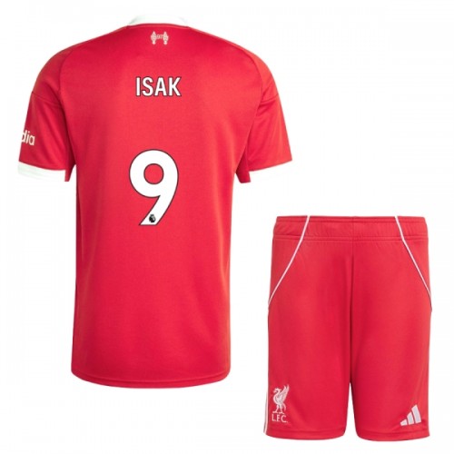 Officiële Voetbalshirt + Korte Broek Liverpool ISAK 9 Thuis 2025-26 - Kids Officiële Voetbalshirt + Korte Broek Liverpool ISAK 9 Thuis 2025-26 - Kids